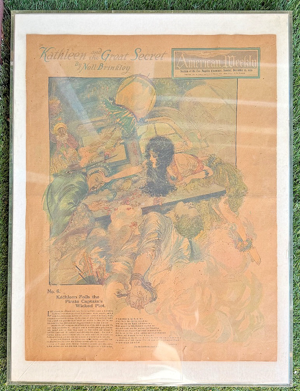 The American Weekly 1920 Nell Brinkley Kathleen Great Secret No 6 Framed